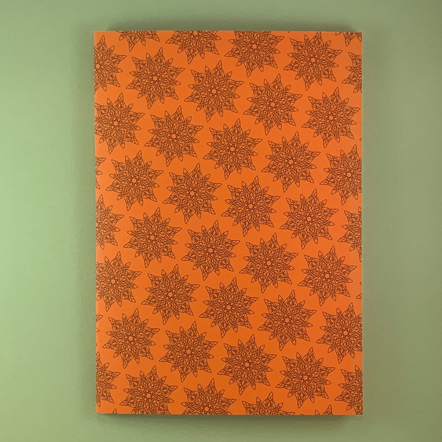 Orange mandala anteckningsbok