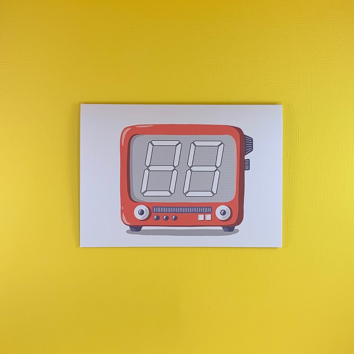 Rosa motiv där man kan fylla i siffrorna på gratulationskortet själv.