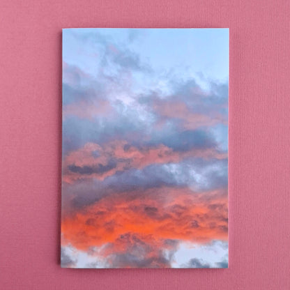 Rosa himmel anteckningsbok